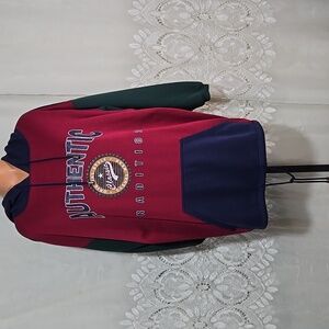 Vintage Basic Editions Color Block 90s 1994 Hooded Sweatshirt Sz 18/38